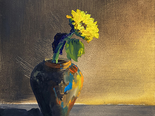 Yellow Flower in Pot